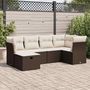 Voir la diapositive 1 : VIDAXL Salon de jardin avec coussins 6 pcs marron resine tressee