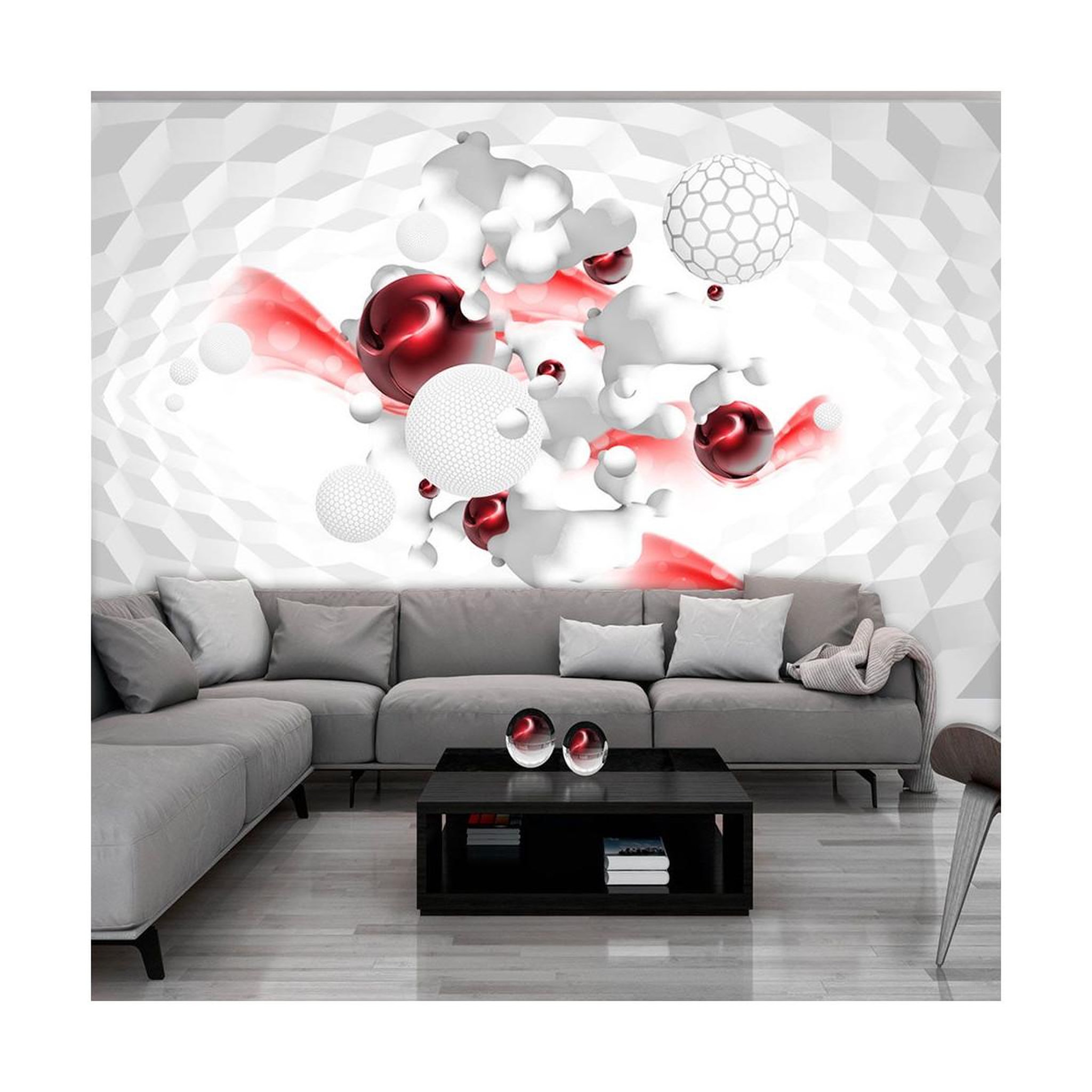 Voir la diapositive 1 : Paris Prix Papier Peint  Race of Colours Red