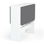 Voir la diapositive 3 : ID MARKET Table console pliable EDI 2-4 personnes bois blanc plateau gris 103 x 76 cm