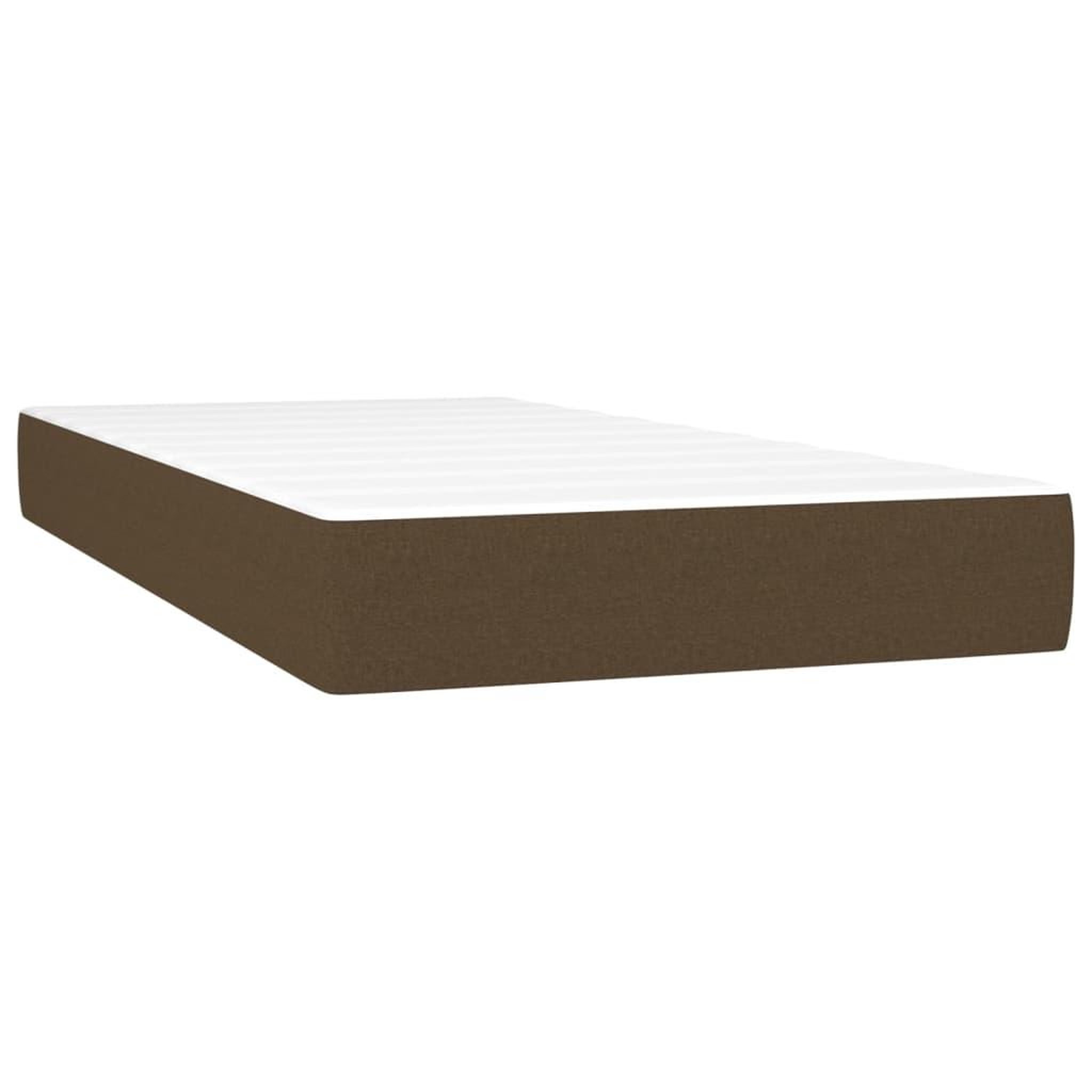 Voir la diapositive 5 : VIDAXL Sommier a lattes de lit avec matelas Marron fonce 200x200 cm