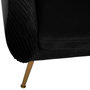 Voir la diapositive 3 : Paris Prix Fauteuil Design en Velours  Solaro  78cm Noir