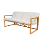 Voir la diapositive 5 : CONCEPT USINE Salon de jardin 5 places contemporain marron et coussins beiges RABAT