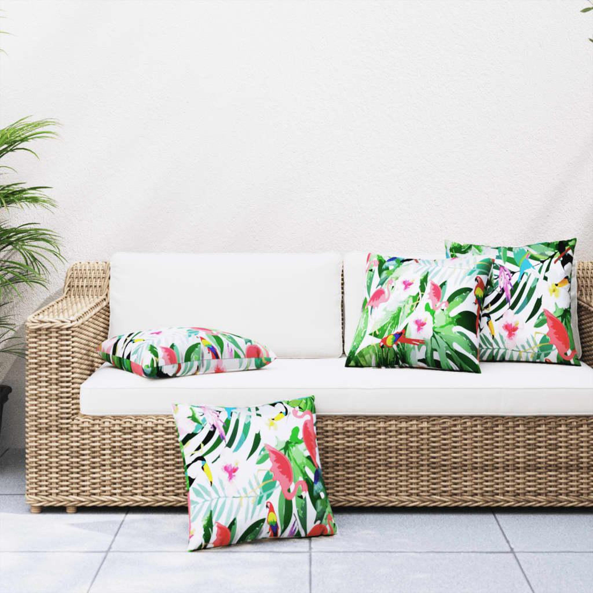 VIDAXL Coussins decoratifs lot de 4 Multicolore 60x60 cm Tissu