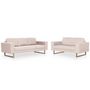 Voir la diapositive 2 : VIDAXL Ensemble de canape 2 pcs tissu creme