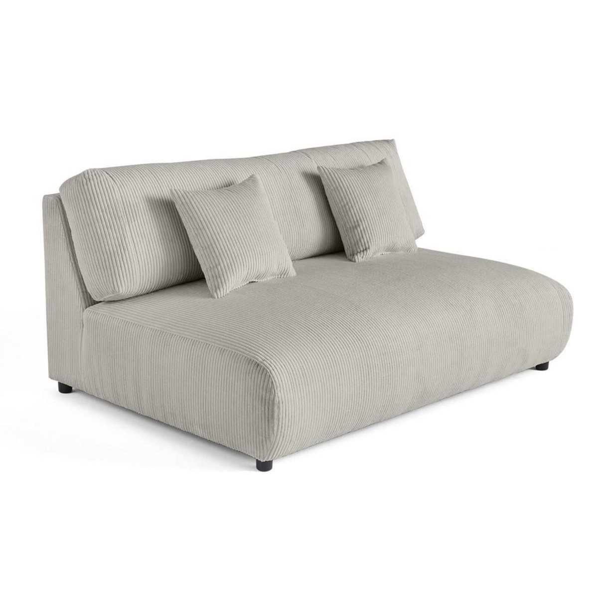 LISA DESIGN Garance - module d'assise 3 places - en velours côtelé