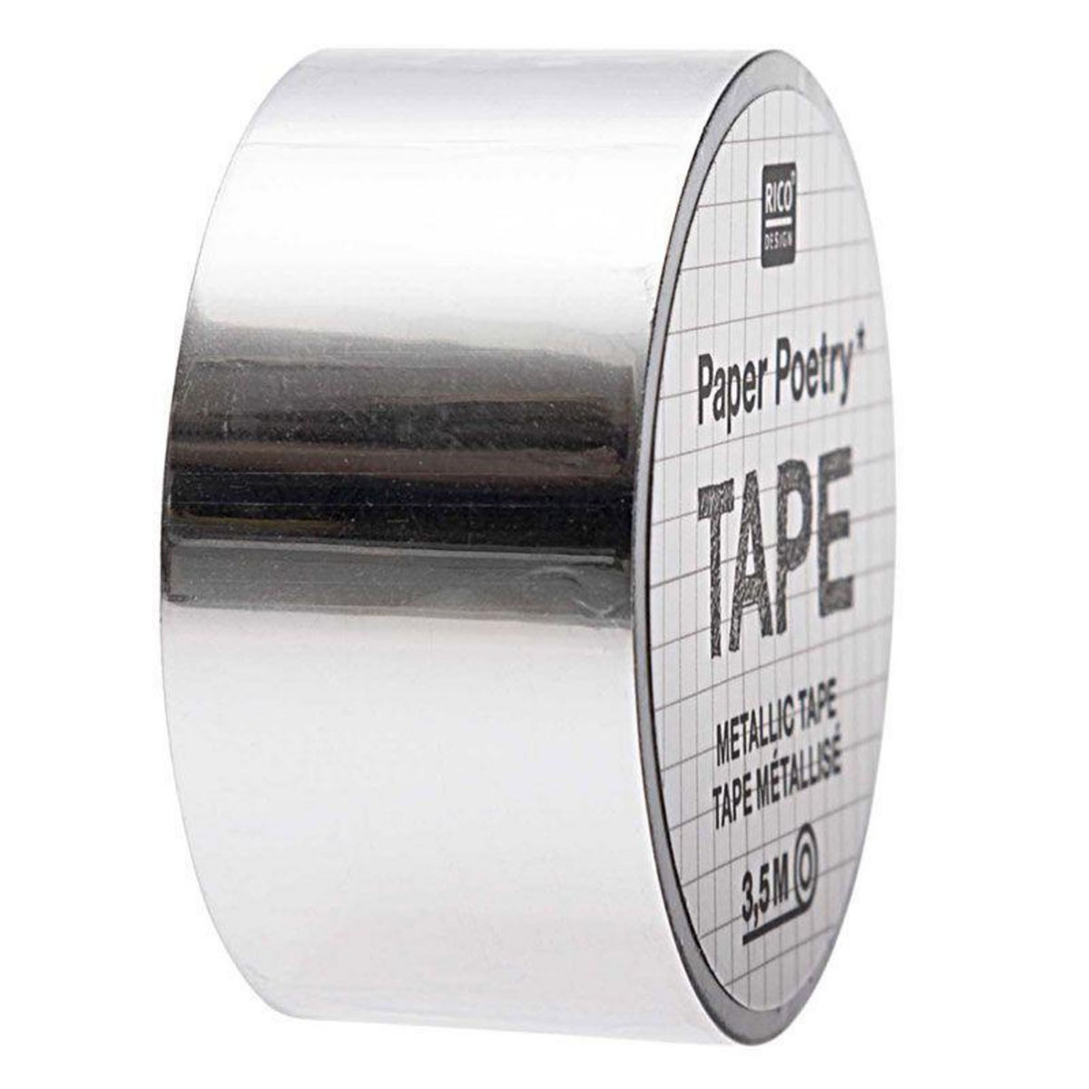 RICO DESIGN Masking tape miroir argenté 1,9 cm x 3,5 m