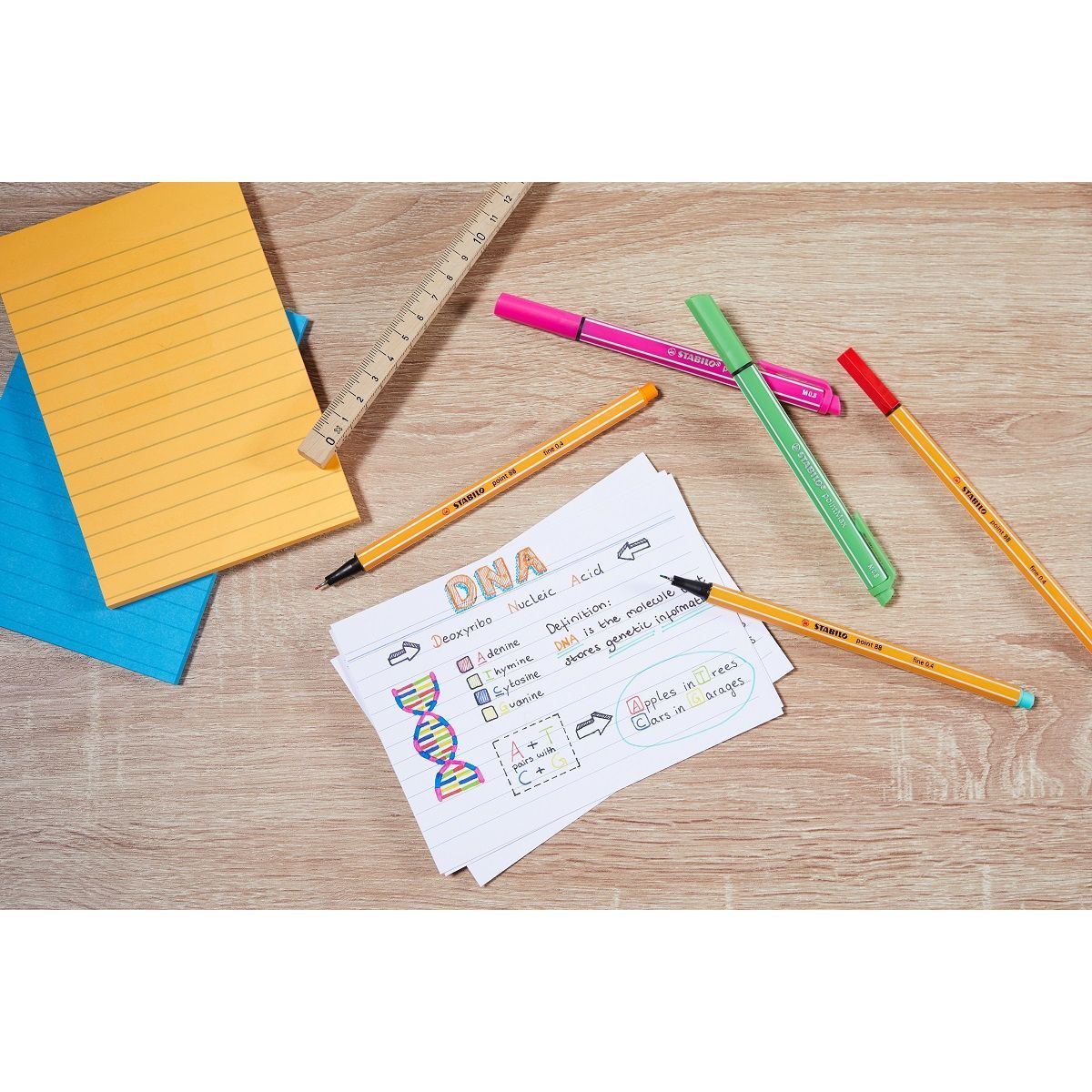 STABILO Lot de 12 stylos feutres Point 88 