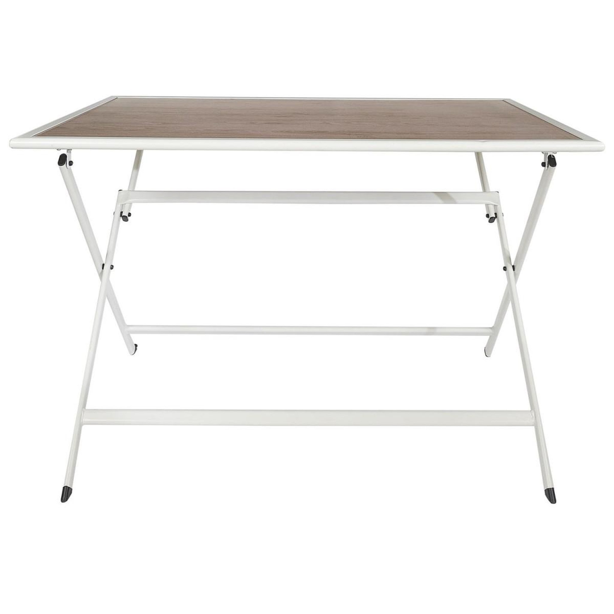 Voir la diapositive 2 : The Home Deco Factory Table de jardin pliable  barcelone  110cm blanc & naturel