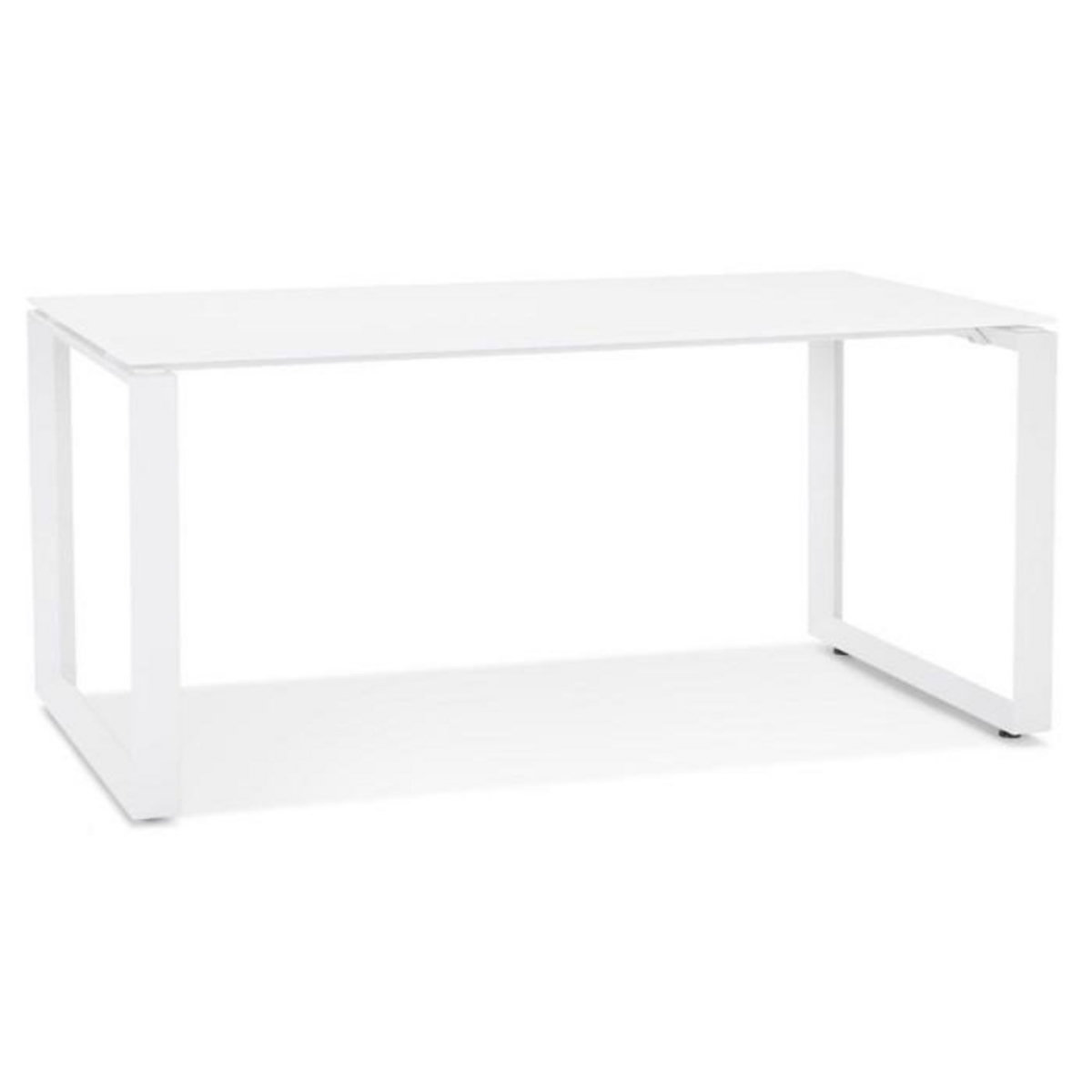 Paris Prix Bureau Design en Verre  Abigano  160cm Blanc