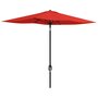 Voir la diapositive 1 : OUTSUNNY Parasol rectangulaire inclinable de jardin avec manivelle métal polyester haute densité anti UV 50+ rouge