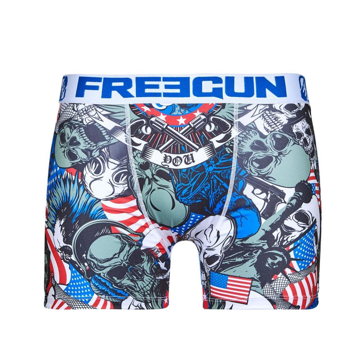 FREEGUN Lot de 5 Boxers homme Drapeaux