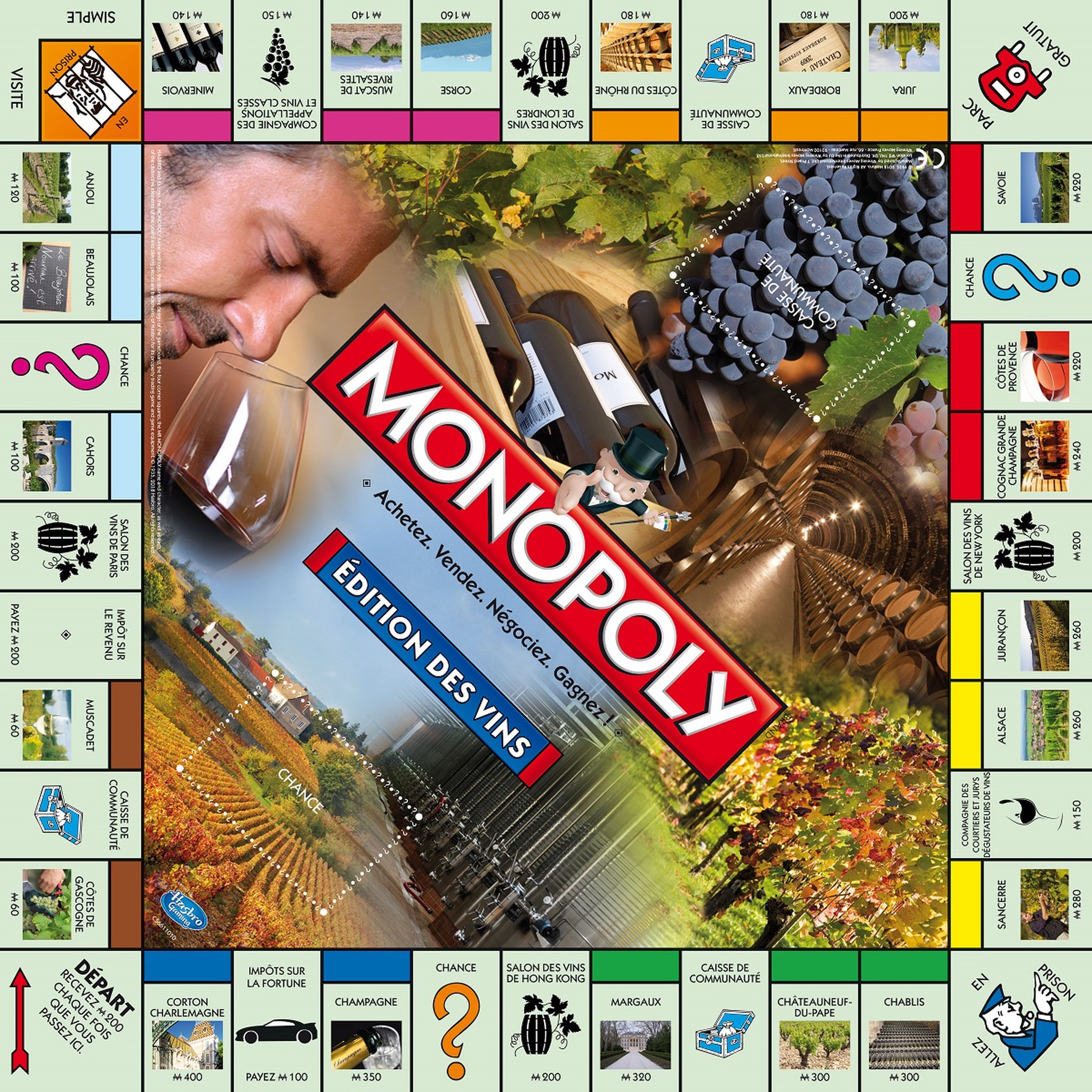 Voir la diapositive 2 :  WINNING MOVES Jeu Monopoly des vins 