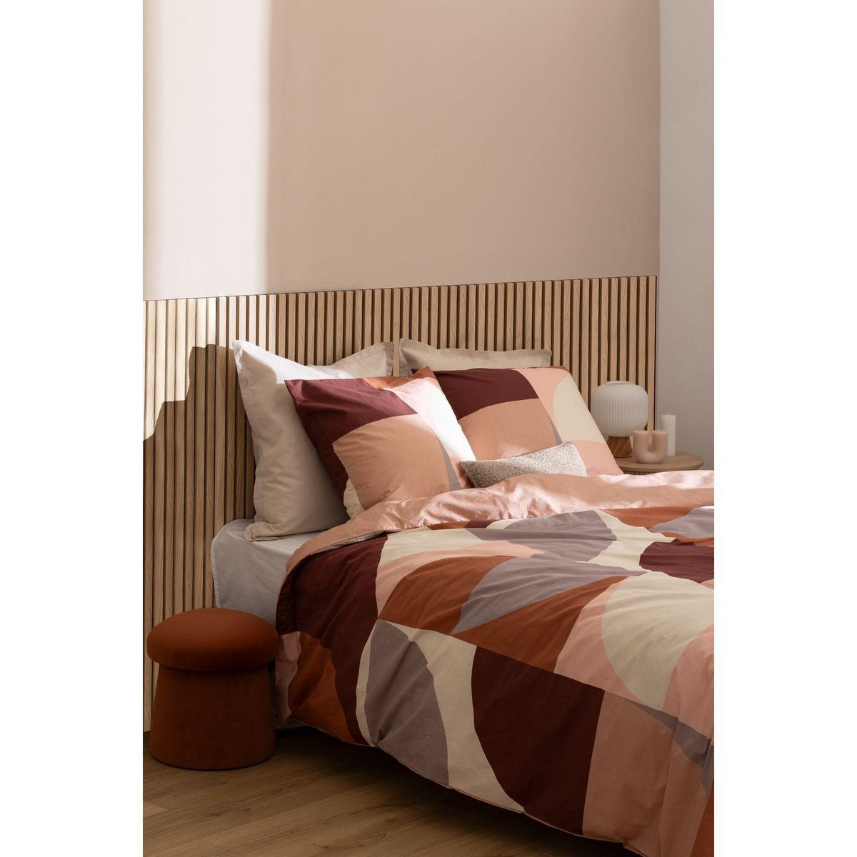 ATMOSPHERA Lot de 4 panneaux décoratifs tasseaux de bois COLVA - Marron clair