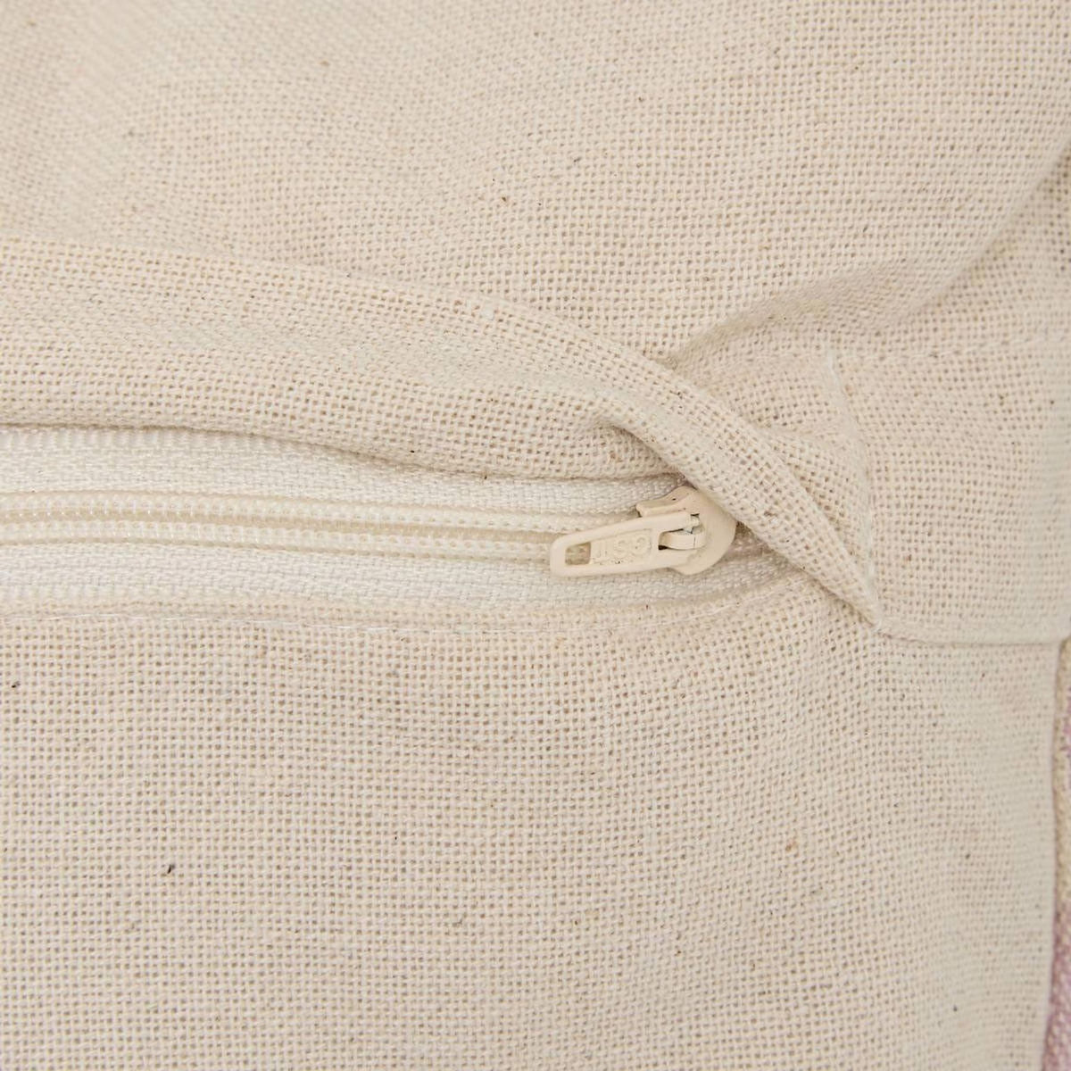 ATMOSPHERA Coussin Déco Imprimé Damier  Fleurs Sauvages  30x40cm Lilas