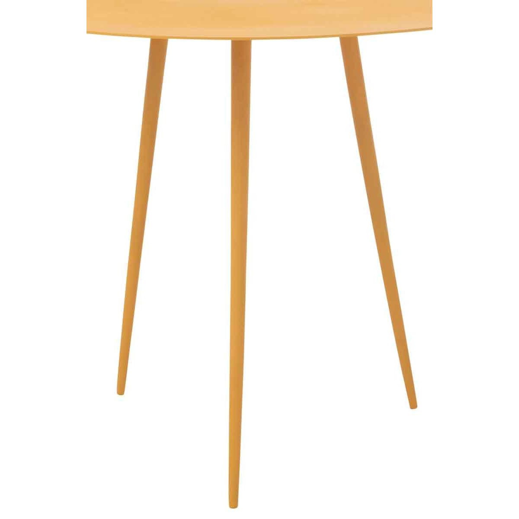 Voir la diapositive 2 : J-LINE Table ronde gigogne design  vicky  56cm ocre