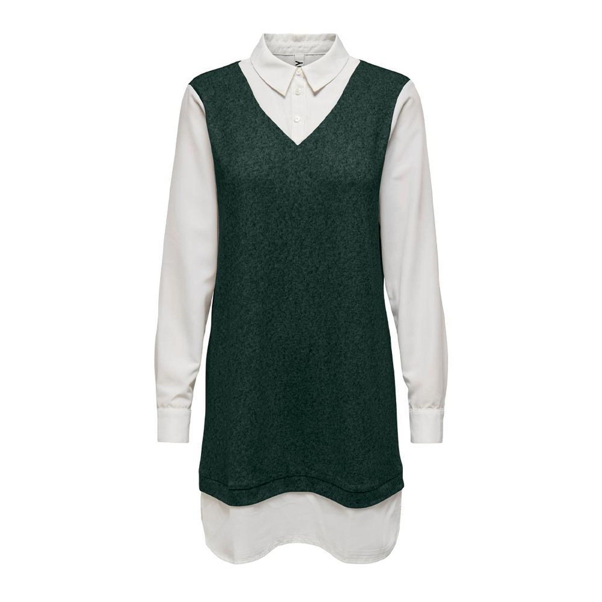 JACQUELINE DE YONG Robe Verte/Blanche Femme JDY Tonsy. Coloris disponibles : Vert