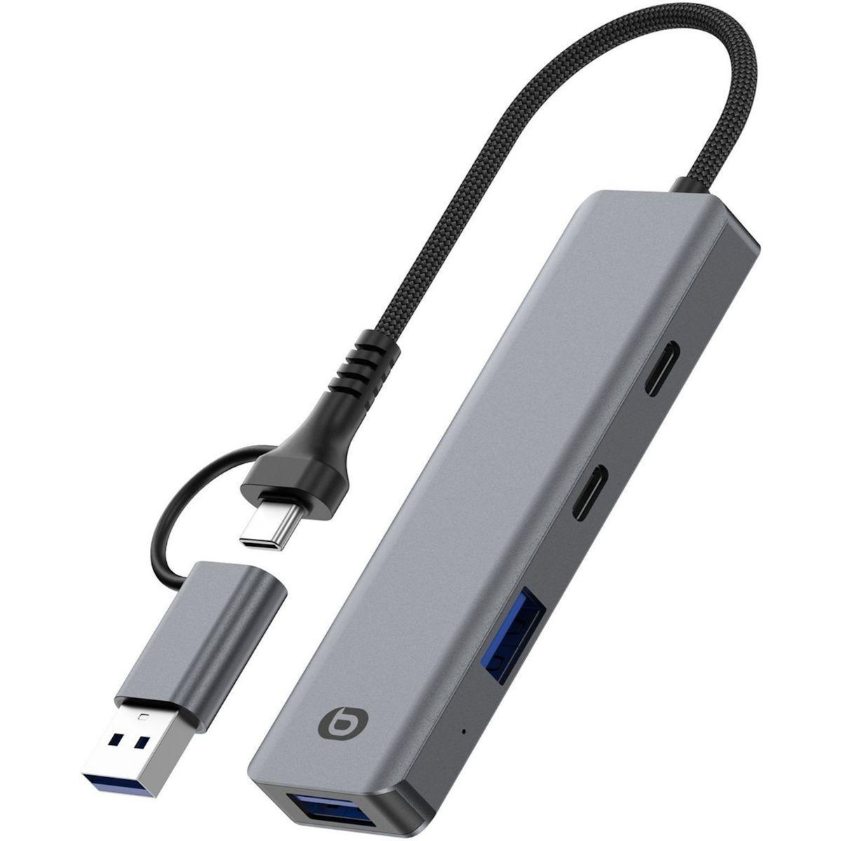 ESSENTIEL B Hub 4 en 1 x2 USB-A + x2 USB-C