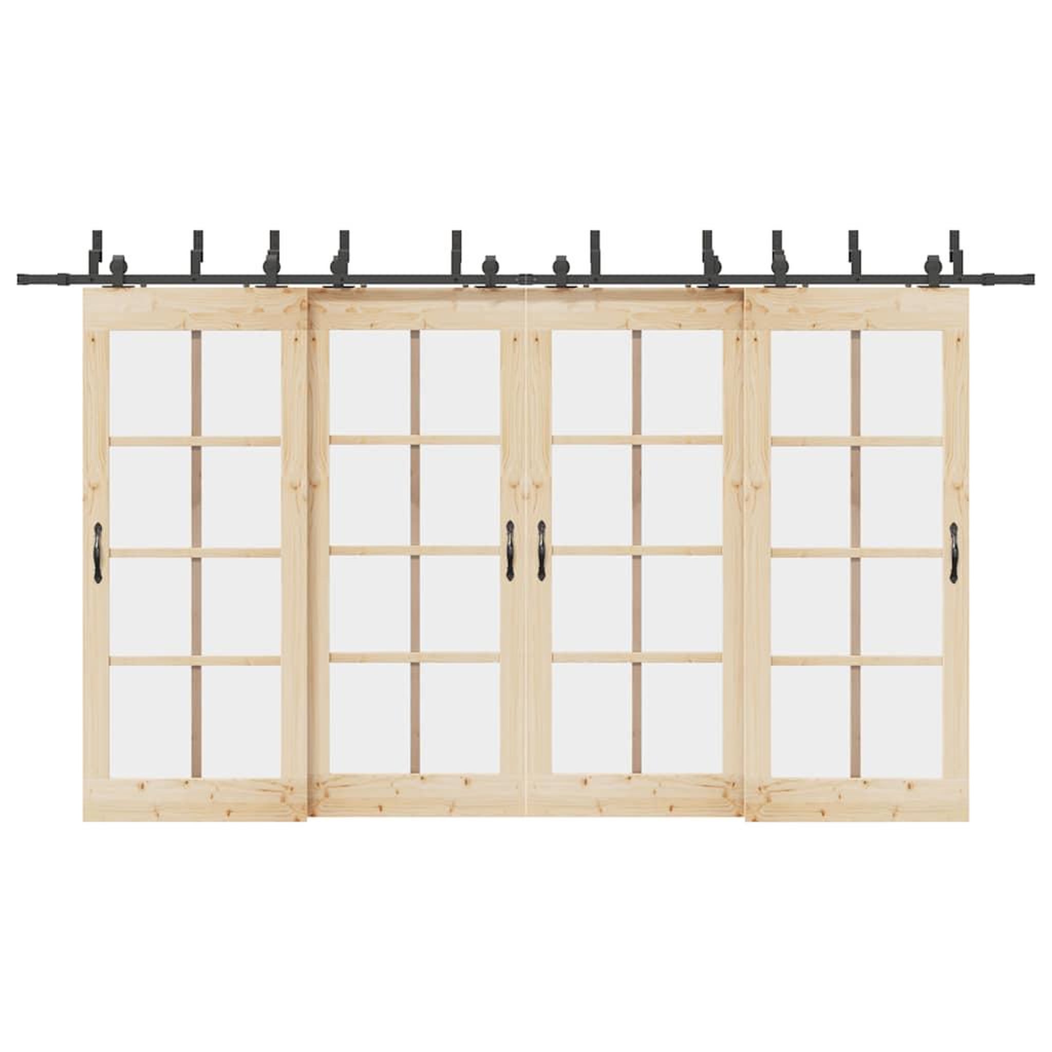 VIDAXL Kit de quincaillerie de porte coulissante 400 cm acier noir
