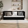 Voir la diapositive 1 : VIDAXL Lit de jour sans matelas noir 80x200 cm bois de pin massif