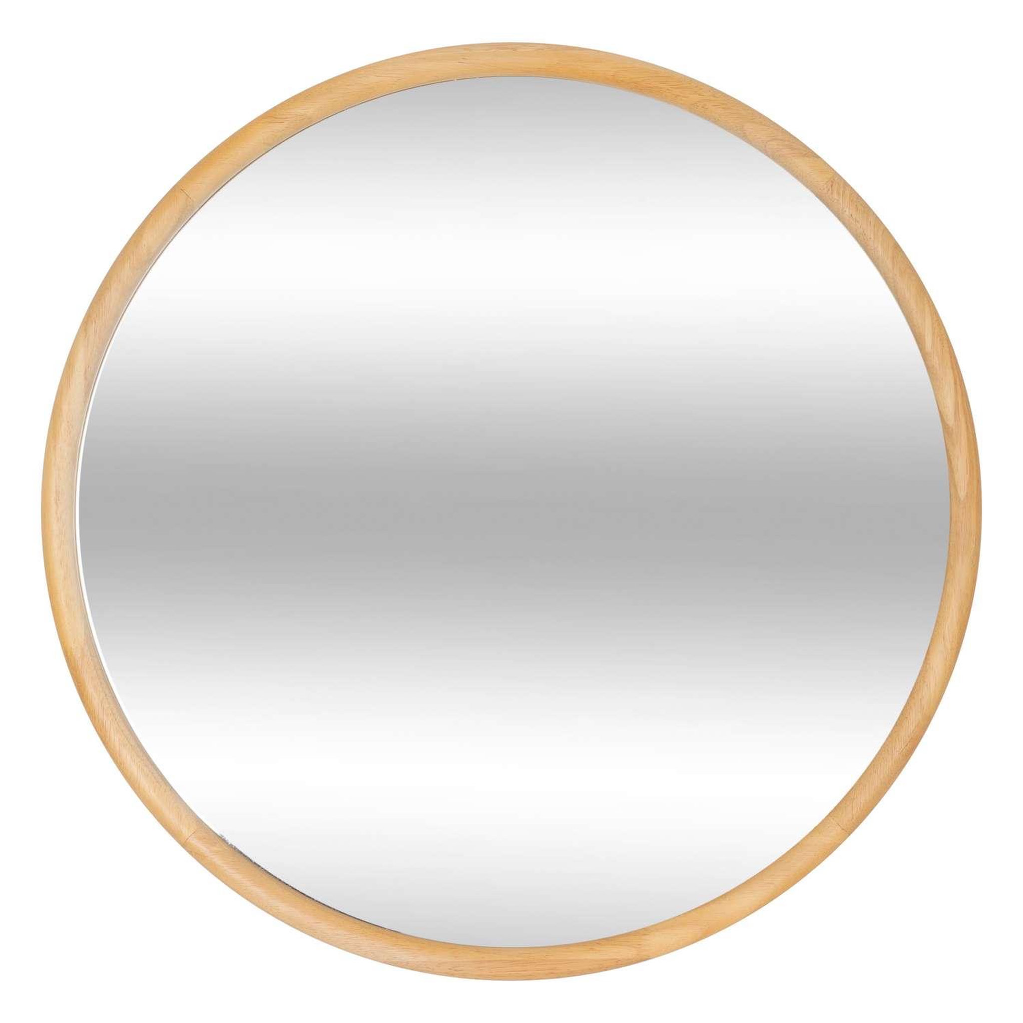 ATMOSPHERA Miroir rond en bois - Diam 55 cm - Marron