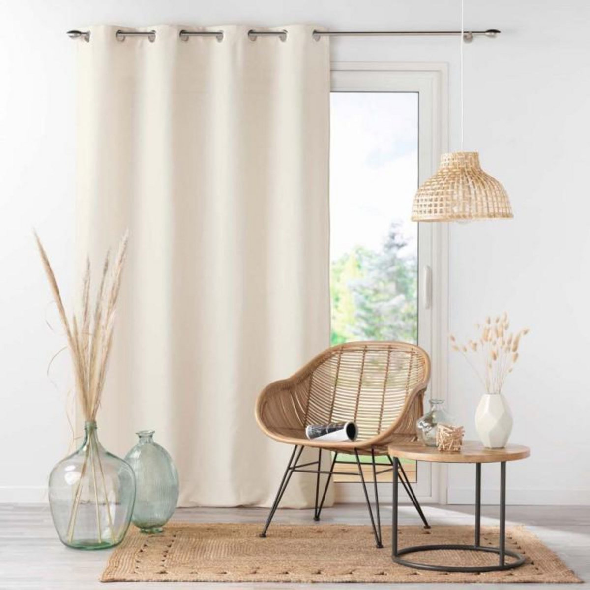 Paris Prix Rideau à Oeillets  Absolu  140x280cm Naturel