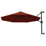 Voir la diapositive 3 : VIDAXL Parasol mural avec mat en metal 300 cm Terre cuite