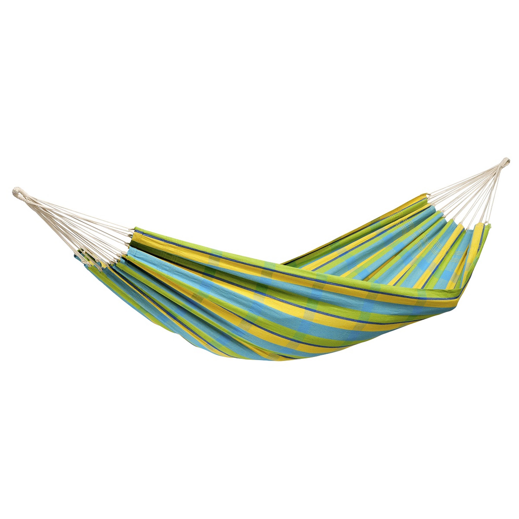 Voir la diapositive 3 : Hamac double en coton BARBADOS - coloris Lemon