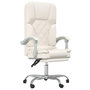 Voir la diapositive 2 : VIDAXL Fauteuil de massage inclinable de bureau Creme Similicuir