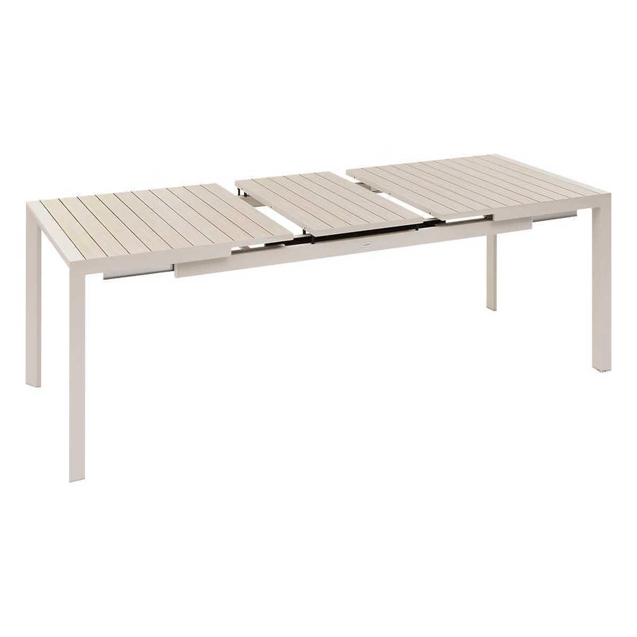 Voir la diapositive 4 : HESPERIDE Table de jardin rectangulaire extensible en aluminium Evasion Lin/Argile 8/10 places - Hespéride