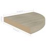 Voir la diapositive 6 : VIDAXL Etageres d'angle flottantes 4 pcs chene 35x35x3,8 cm MDF