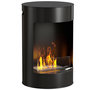 Voir la diapositive 1 : HOMCOM Cheminée éthanol - cheminée bioéthanol design cylindrique - réservoir 0,9L dia. 32 x H.55 cm acier noir