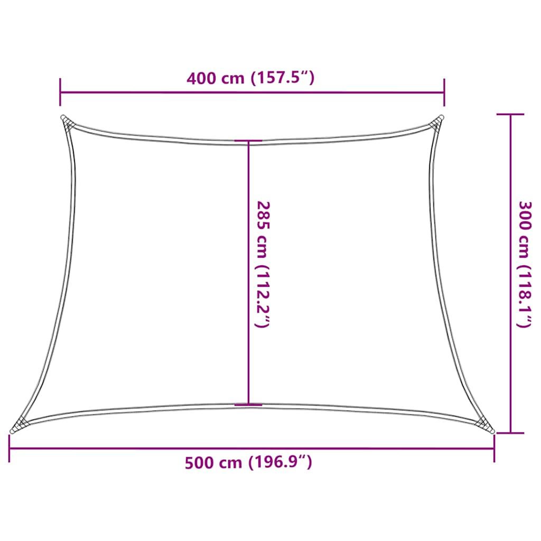 Voir la diapositive 6 : VIDAXL Voile d'ombrage 160 g/m^2 Taupe 4/5x3 m PEHD