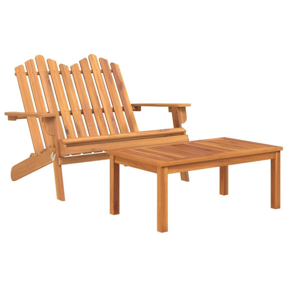 VIDAXL Ensemble de salon de jardin Adirondack 3 pcs bois acacia solide