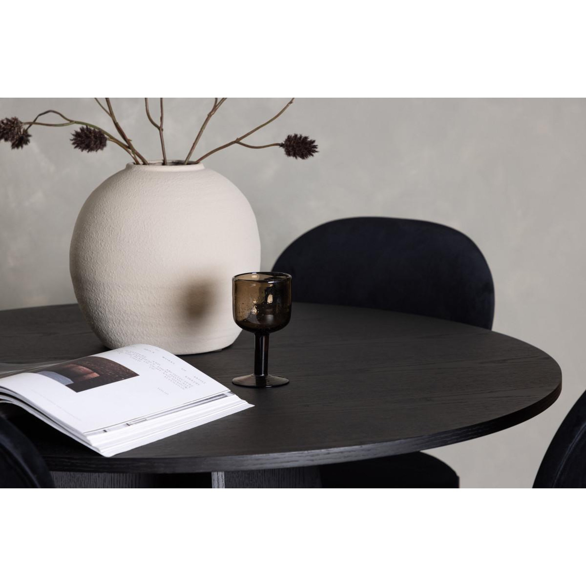 Voir la diapositive 6 : Paris Prix Ensemble table à manger & 4 chaises  bootcut & stella  110cm noir