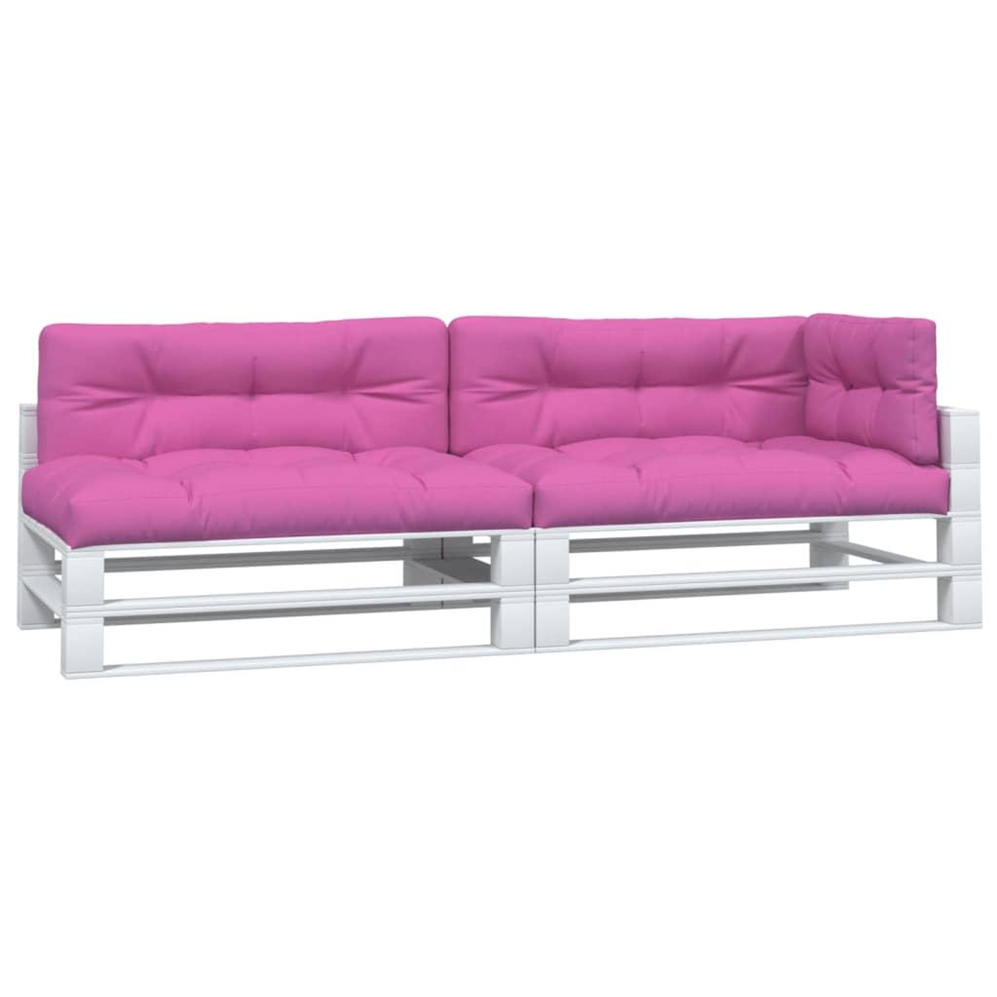 Voir la diapositive 3 : VIDAXL Coussins de palette lot de 5 rose tissu