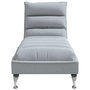 Voir la diapositive 4 : VIDAXL Chaise longue de massage avec coussins gris clair tissu