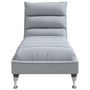 Voir la diapositive 4 : VIDAXL Chaise longue de massage avec coussins gris clair tissu