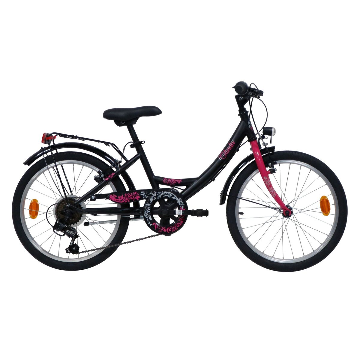 Vélo enfant VTT 20'' Tout suspendu Fille TEENS - 6 Vitesses Shimano -  Freins V-Brake