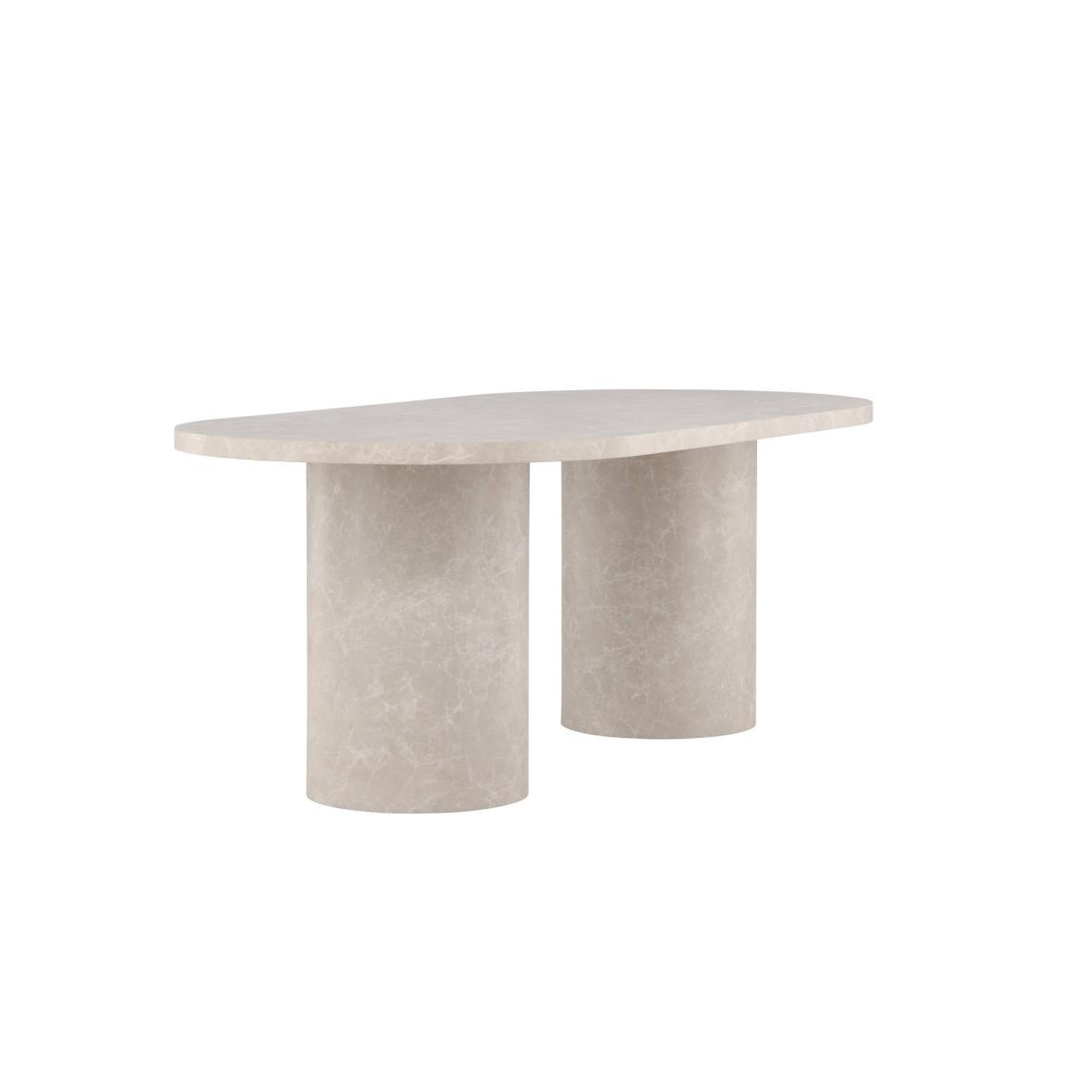 Voir la diapositive 2 : Paris Prix Table à manger effet marbre  narvik  200cm beige