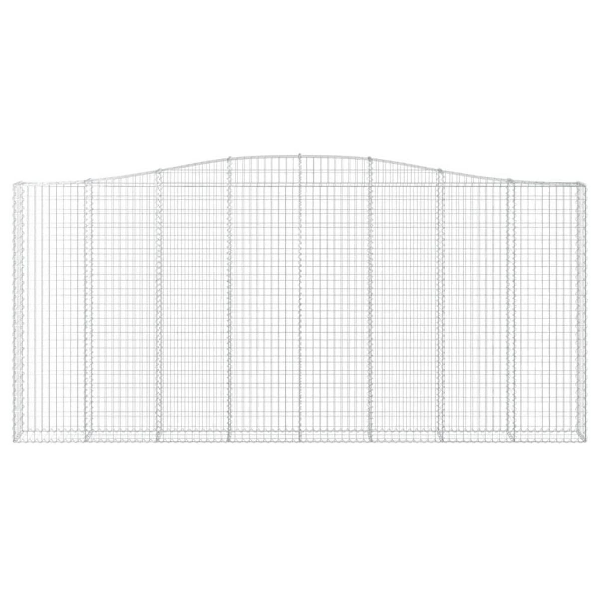 VIDAXL Paniers a gabions arques 2 pcs 400x30x180/200 cm Fer galvanise