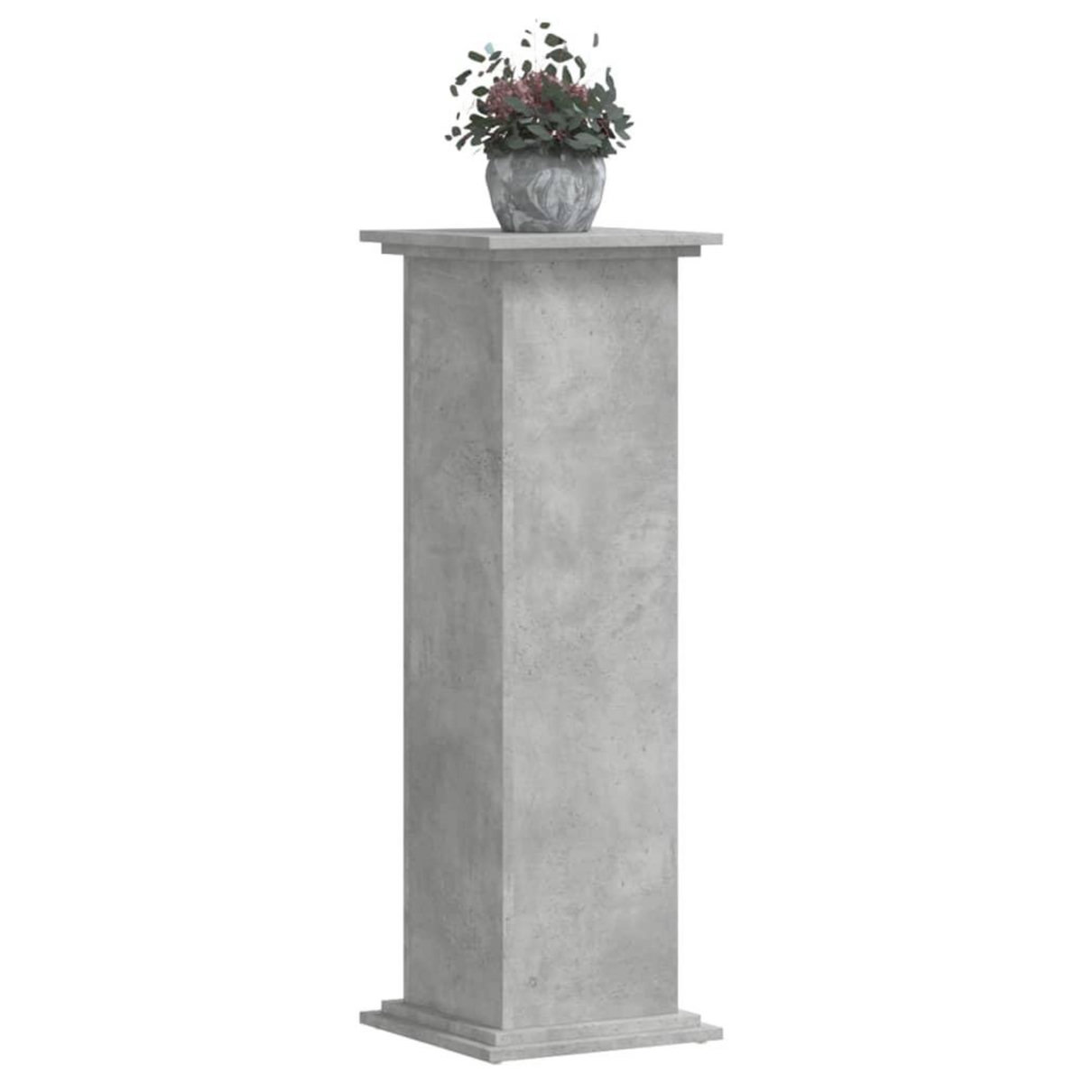 VIDAXL Support pour plantes gris beton 33x33x100 cm bois d'ingenierie