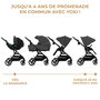 Voir la diapositive 4 : KINDERKRAFT Poussette 2 en 1 avec nacelle YOXI, roues anti-crevaison et accessoires