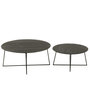 Voir la diapositive 3 : Paris Prix Lot de 2 Tables Basses Gigognes en Teck  Lucille  80cm Noir