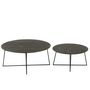 Voir la diapositive 3 : Paris Prix Lot de 2 Tables Basses Gigognes en Teck  Lucille  80cm Noir