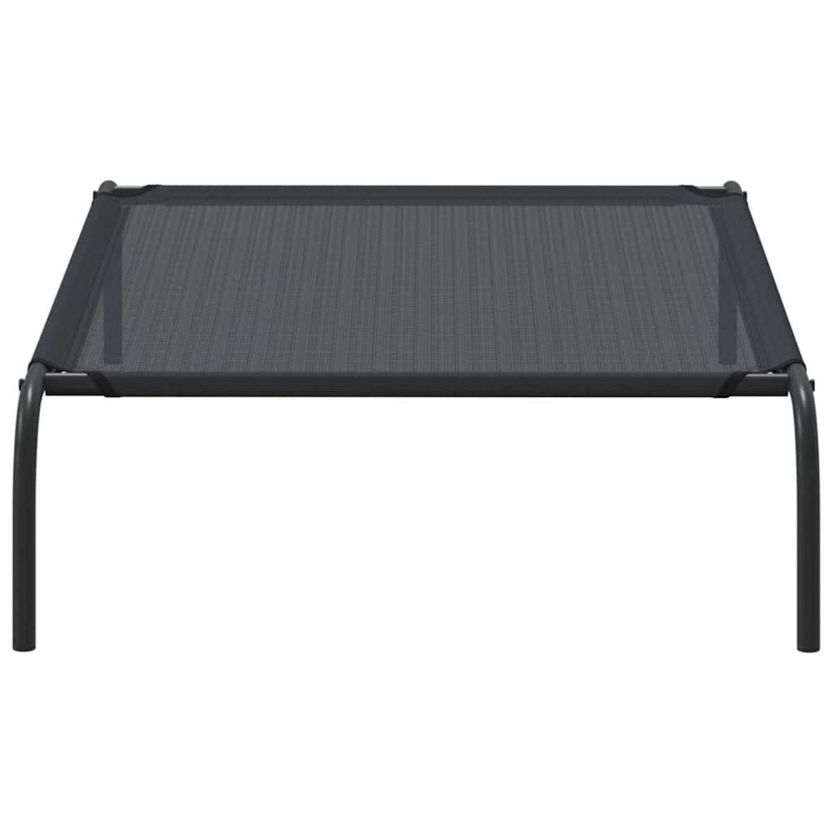 VIDAXL Lit sureleve pour chien Noir L Textilene