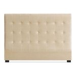 Paris Prix Tête de Lit Capitonnée en Velours  Amor  160cm Beige