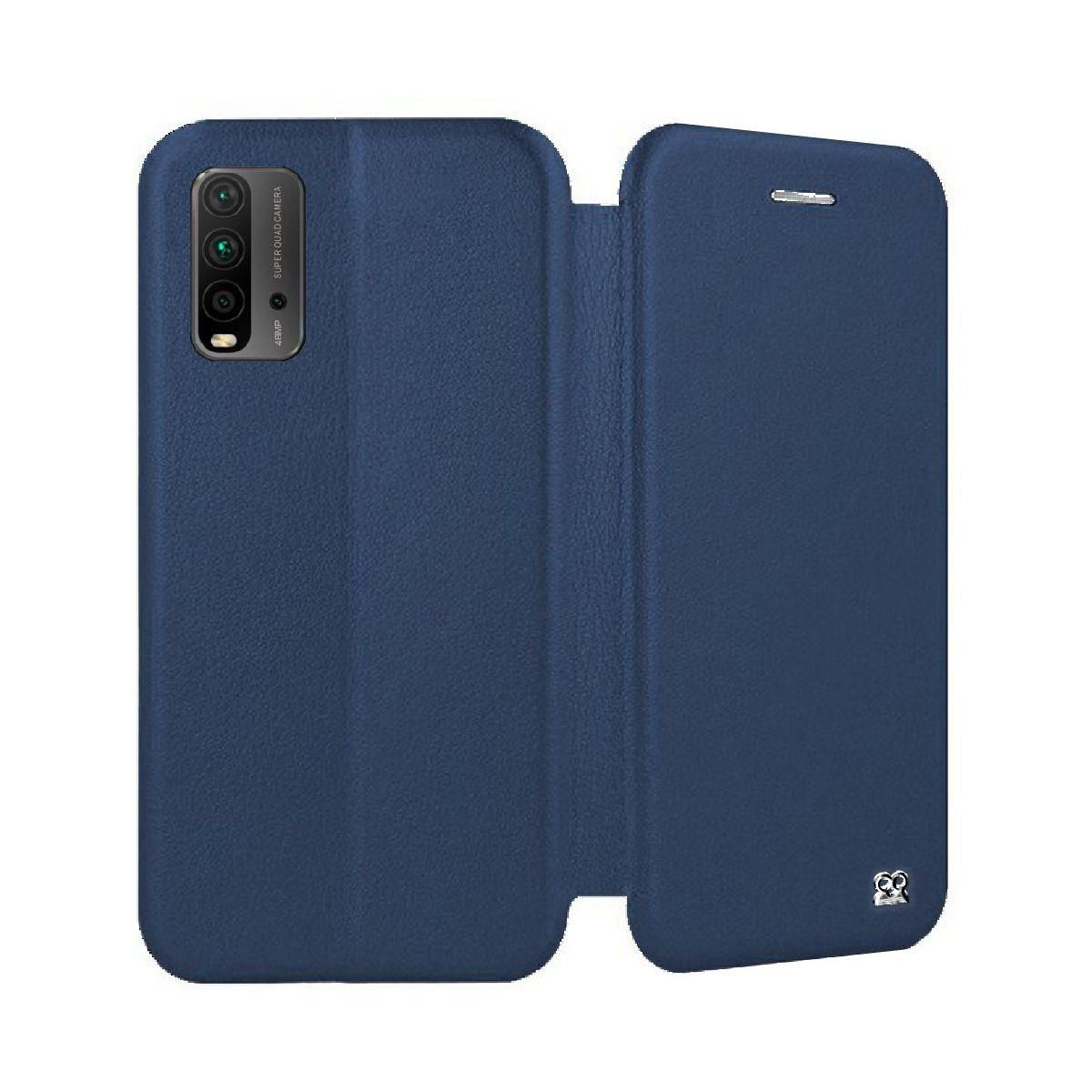 IBROZ Etui Xiaomi Redmi 9T Etui cuir bleu