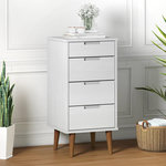VIDAXL Commode MOLDE Blanc 40x35x82 cm Bois de pin massif