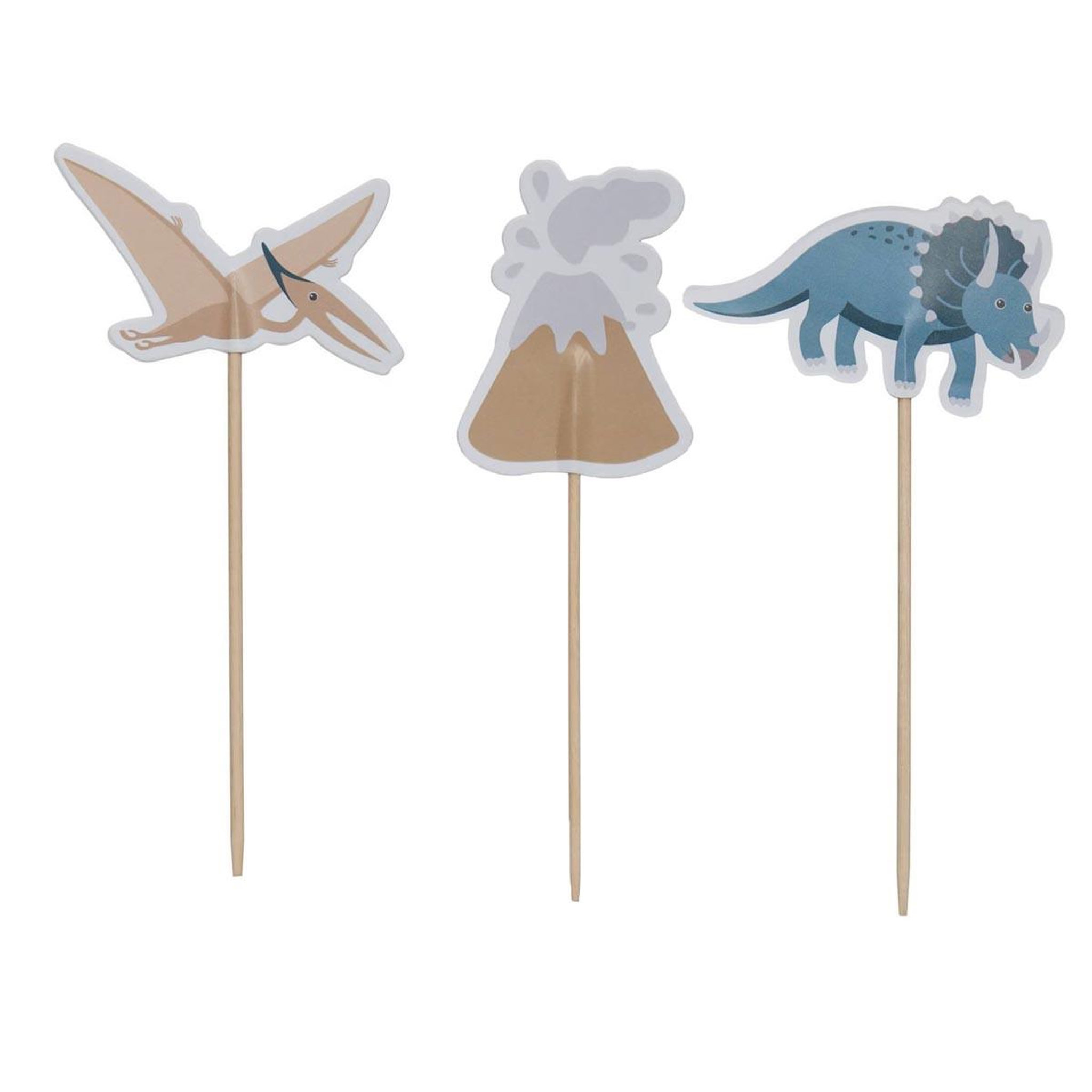 Voir la diapositive 5 : FIVE Lot de 10 piques décoratifs  dinosaure  15cm multicolore