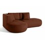 Voir la diapositive 4 : LISA DESIGN Santorini - canapé modulable d'angle gauche + pouf - 4 places - en tissu texturé